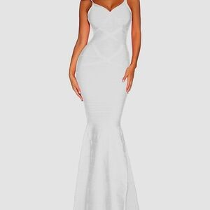 Women's Maxi Bandage Dress Fishtail Bodycon Formal Evening Dress